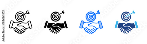 Collaborative Intent icon set multiple style collection