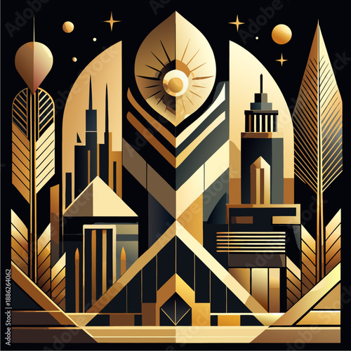 vector abstract artwork with a luxury fine-art aesthetic