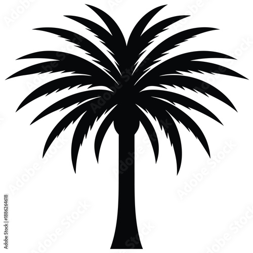 date palm vector icon on white background