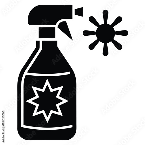 disinfectant vector icon on white background
