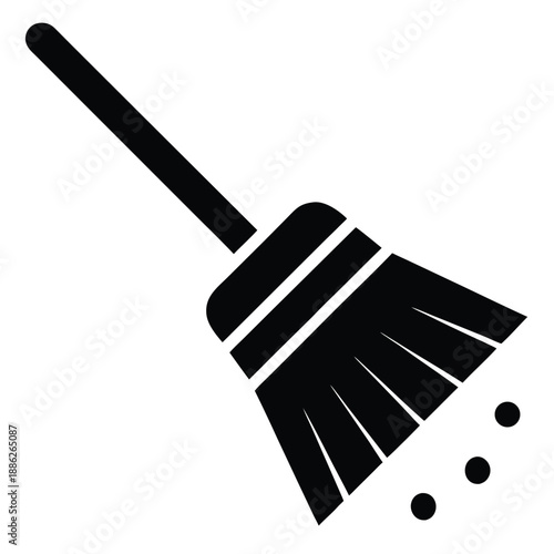 dusting vector icon on white background