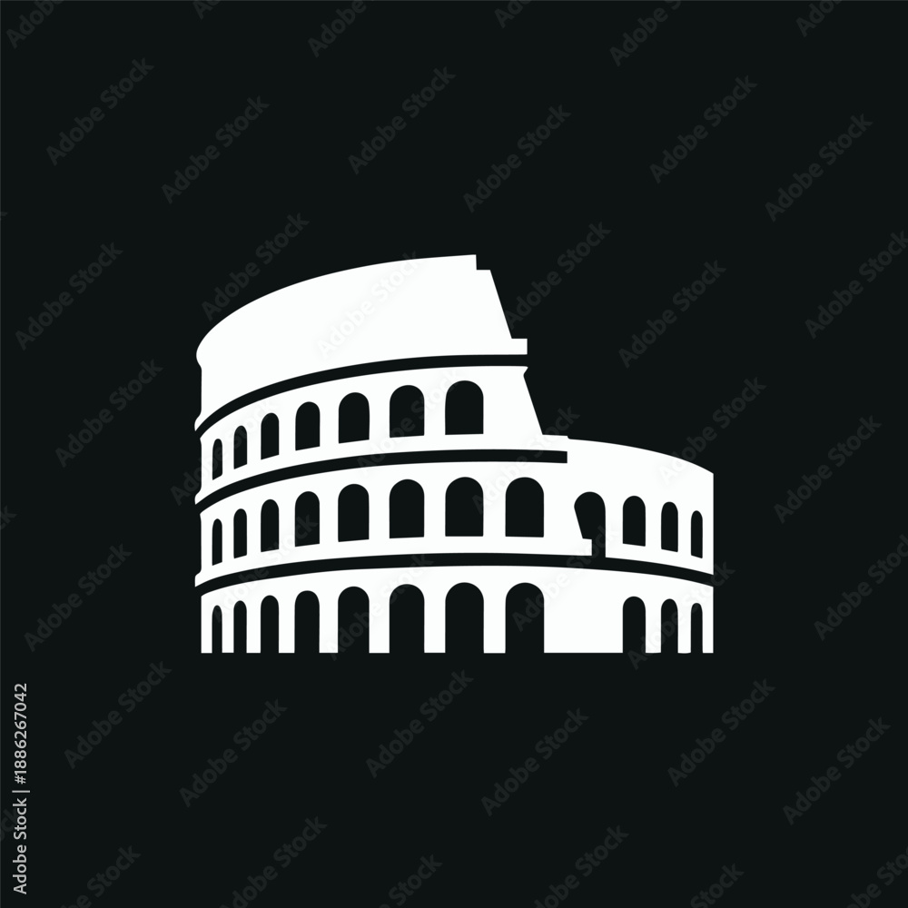Naklejka premium Colosseum Rome Logo