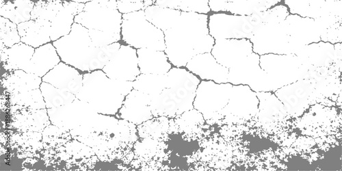 Aged vintage wallpaper design featuring a dirty cracked grunge wall texture with ancient concrete stone patterns and peeling paint on a weathered plaster surface