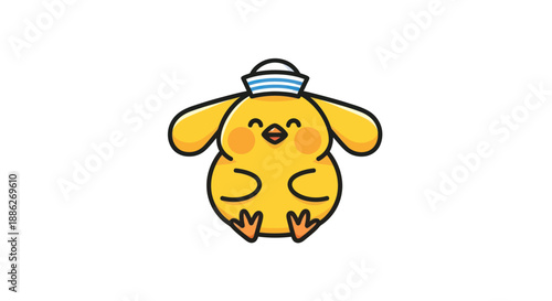 Cartoon chick character illustration