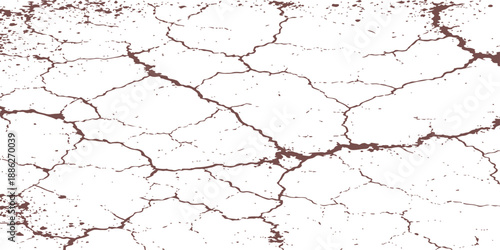 Old abstract texture of cracked paint on a dry desert ground showing a grunge pattern of broken earth and arid soil surface