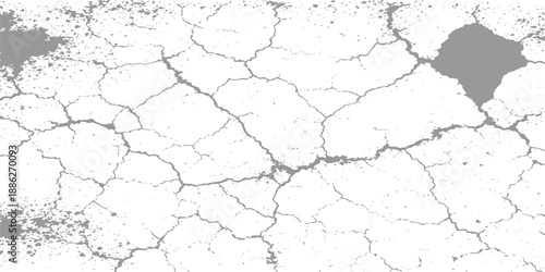 Vintage rough texture of an old cracked concrete wall with a dirty grunge pattern and dry surface cracks resembling weathered stone or desert earth