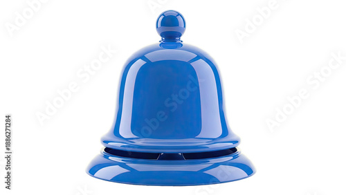 Glossy Blue Bell with Orb Finial