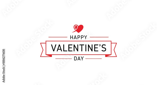 A simple valentine s day graphic features a red heart and bold text declaring happy valentine s day high quality