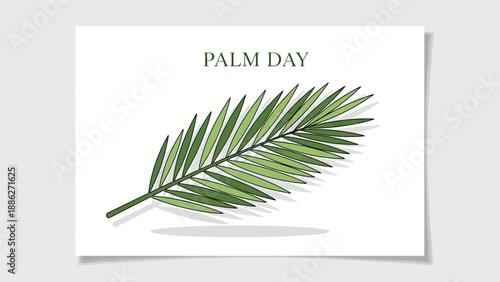 Palm Leaf Illustration for Palm Sunday.