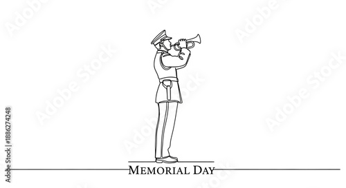 memorial day, soldier playing trumpet