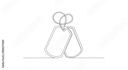 dog tags on chain military identification