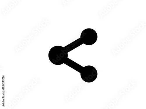 Black share icon for communication and UI design. Suitable for sharing content, social media, links, and user interface elements.