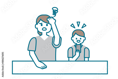 スマホに夢中な子どもとそれに困る保護者