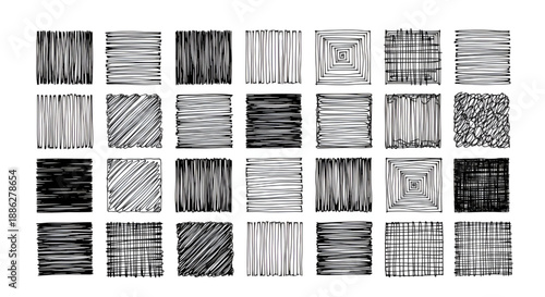 Grunge Vector Borders Template Collection in Handcrafted Style