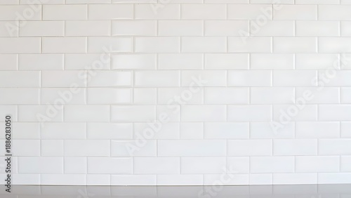 tenderfoot. Modern kitchen with matte white subway tile wall and clean grout lines. real-estate listings.