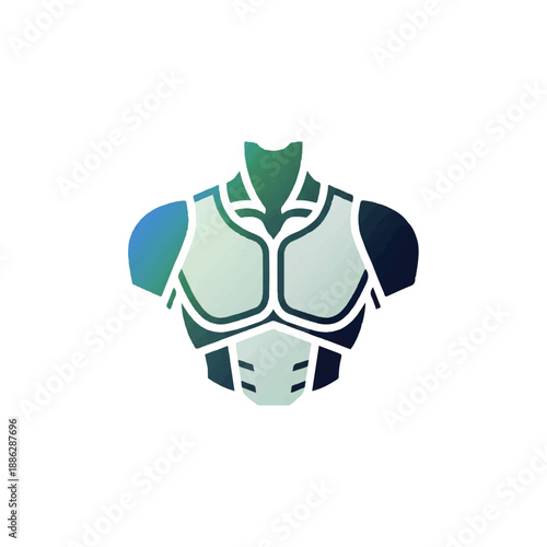 Futuristic Armor Vest Graphic Illustration Design.