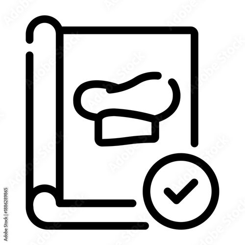 recipe book line icon