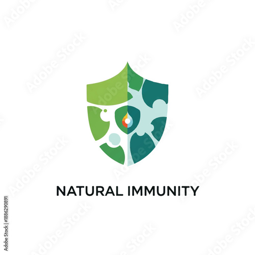Shield Logo Representing Natural Immunity Protection.