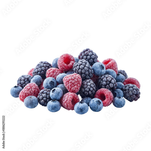 Wallpaper Mural Assorted Frozen Berries Pile With Frost And Ice Crystals Isolated On Black Background Torontodigital.ca
