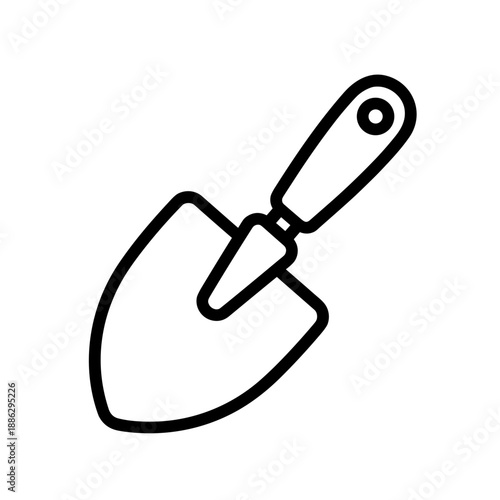 trowel icon isolated on white