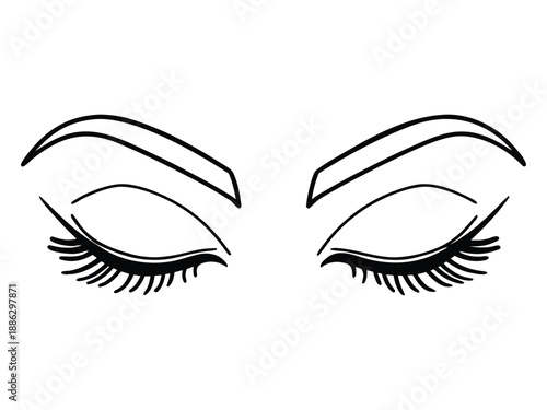 vector illustration of female eyes