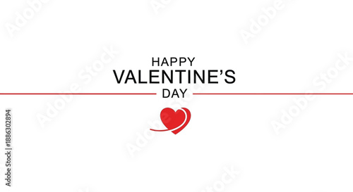 A simple valentine s day graphic featuring the text happy valentine s day and a small red heart icon below