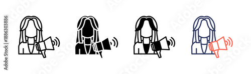 brand ambassador icon set multiple style collection