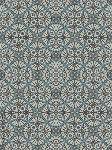 Floral damask oreintal seamless pattern warm color.Geometric motif flower ornament hand drawn vector element.Ethnic traditional Indian,Arabian,tribal illustration.For print,fabric,carpet,wrap,decorate