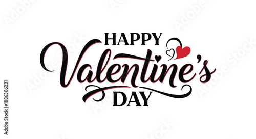 A decorative valentine s day lettering illustration with flourishes a heart and a romantic calligraphic style design high quality