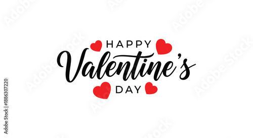 A simple valentine s day greeting featuring elegant cursive lettering with heart accents perfect for celebrations and romantic gestures