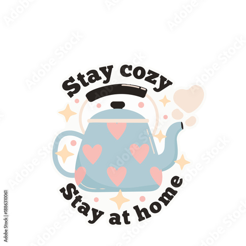 Stay Cozy at Home Winter Comfort Vector Illustration