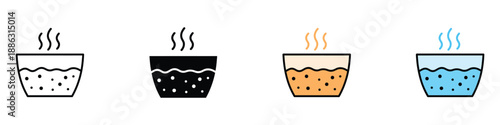 Water soak icon vector. warm beverages and cooking symbol. vector illustration.