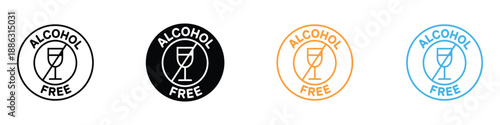 Alcohol free icon vector. no alcohol content or presence symbol. vector illustration.