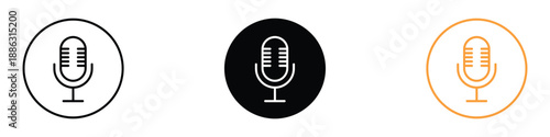 Mic button icon vector. Voice recording and audio input interface symbol. vector illustration.