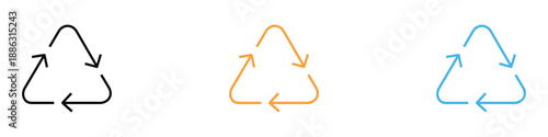 Recycle icon vector. sustainability and environmental protection symbol. vector illustration.