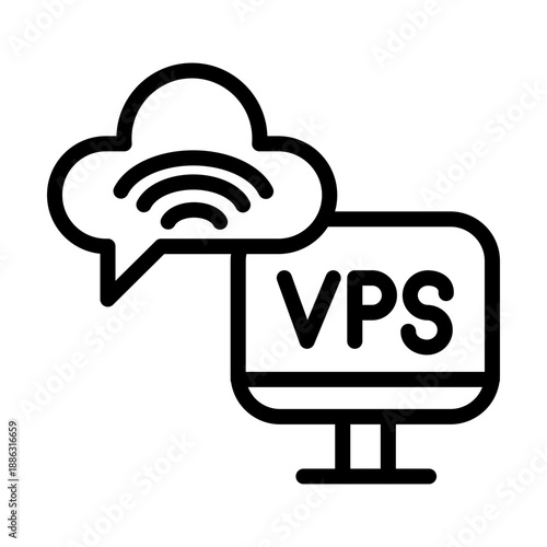 VPS Hosting Vector Icon