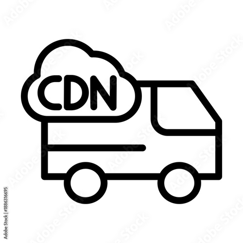 Content Delivery Network Vector Icon