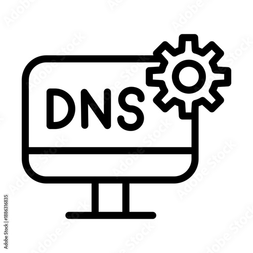 Domain DNS Management Vector Icon