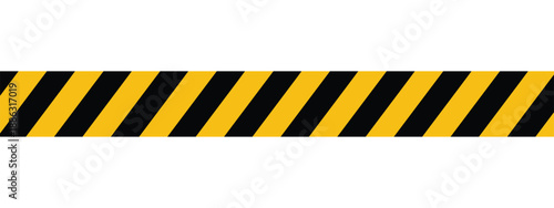 Black and yellow danger warning tape stripe icon vector. hazard and caution symbol. vector illustration.