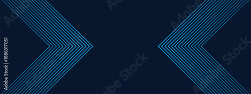 Abstract blue lines forming chevron pattern technology background. Hitech communication concept innovation symbol. vector illustration.
