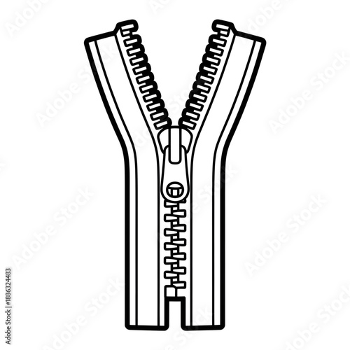 A zipper vector style coloring page 
