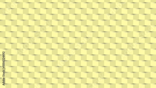 Abstract Yellow Wall Block Pattern Background with Soft Shadow