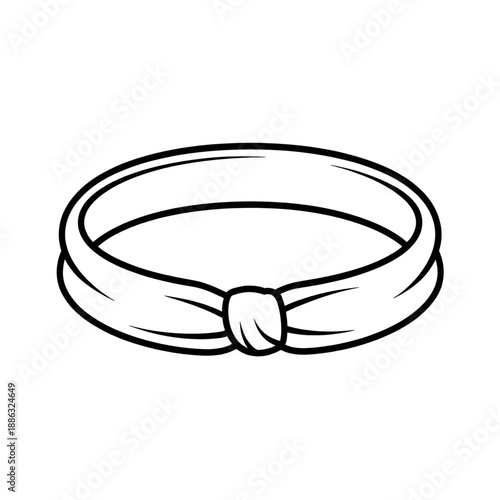 A headband vector style coloring page 
