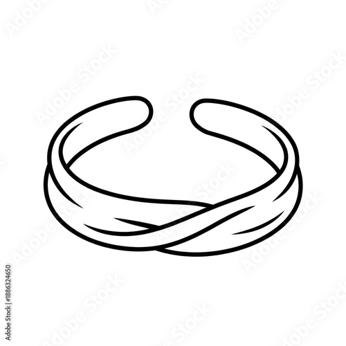 A headband vector style coloring page 