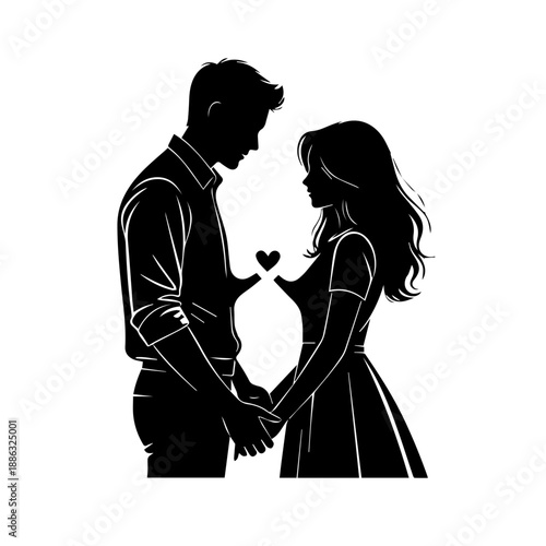 Couple sharing an intimate moment Vector