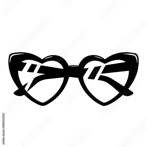 A pair of stylish cat-eye glasses Vector