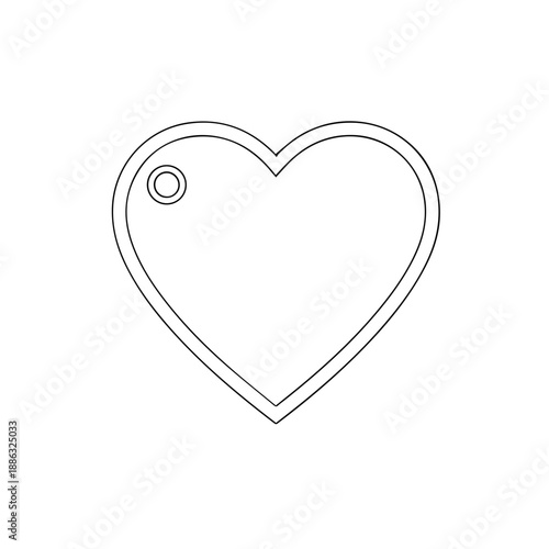 Simple heart outline Vector