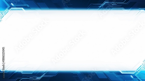 Abstract blue glowing circuit frame business background
