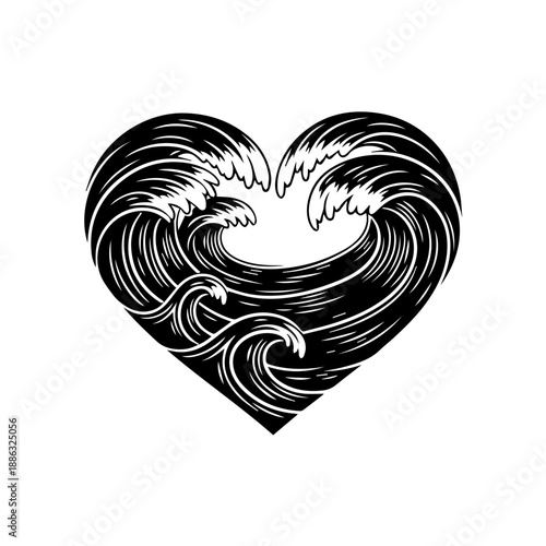 Intricate heart design Vector