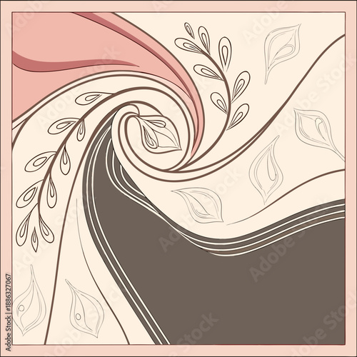 Luxurious Silk Fabric Wave Pattern Abstract Premium Texture